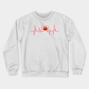 Halloween Pumpkin Heartbeat - II Crewneck Sweatshirt